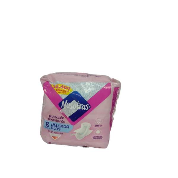 Toalla Higienicas Nosotras alas delgadas 8 unid