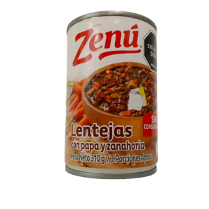 Lentejas Zenú x 310g con papa y zanahoria